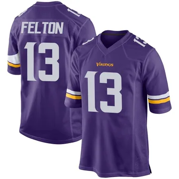 Men's Tai Felton Minnesota Vikings Game Purple Team Color Jersey