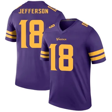 Youth Justin Jefferson Minnesota Vikings Legend Purple Color Rush Jersey
