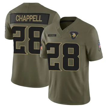 Youth Tyreek Chappell Minnesota Vikings Limited Olive 2025 Salute to Service Jersey